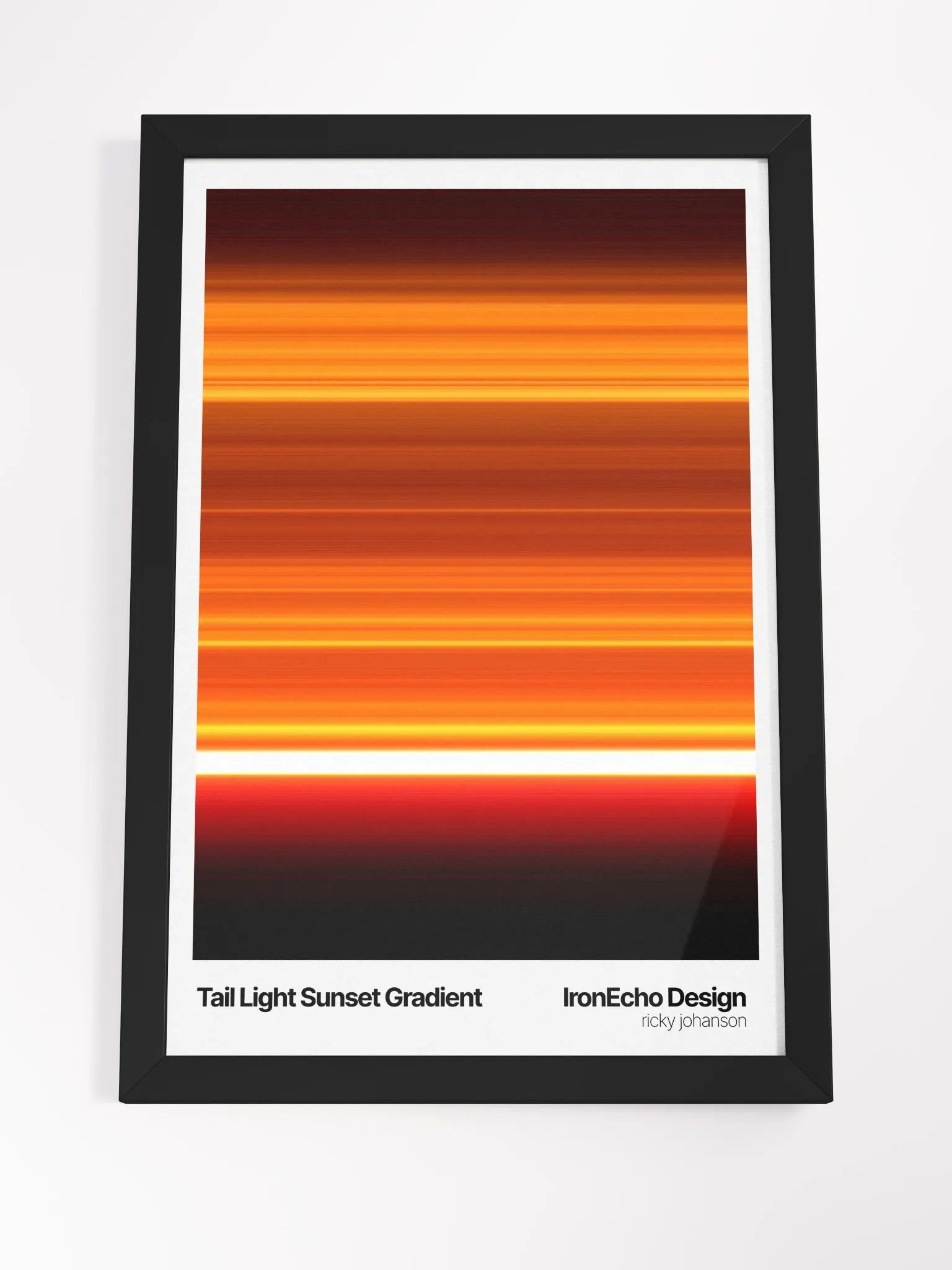 Pixel Stretch Sunset Gradient Framed Print product image (4)