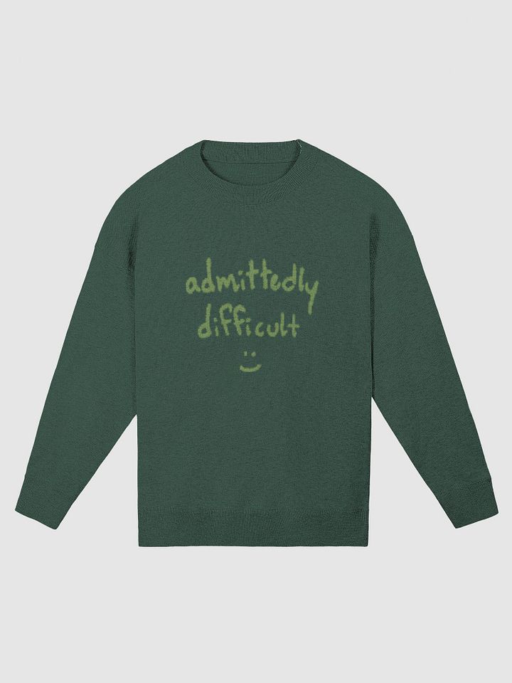 admittedly difficult (duotone green) knitwear relaxed crewneck product image (3)