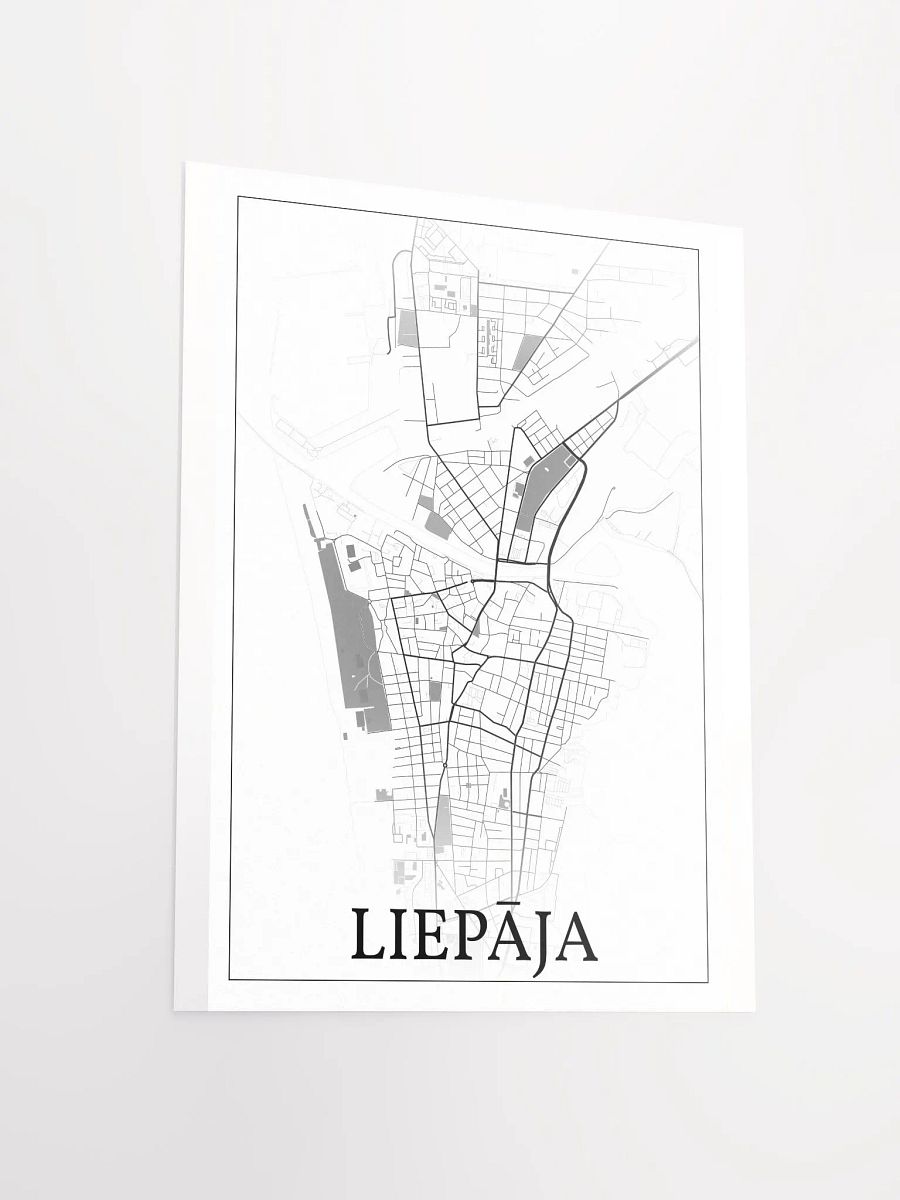 Liepāja, Latvia, city map print product image (14)