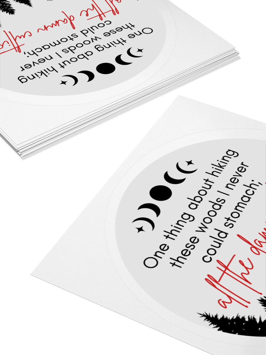 Between the Birches // Damn Cultists Circle Sticker product image (4)