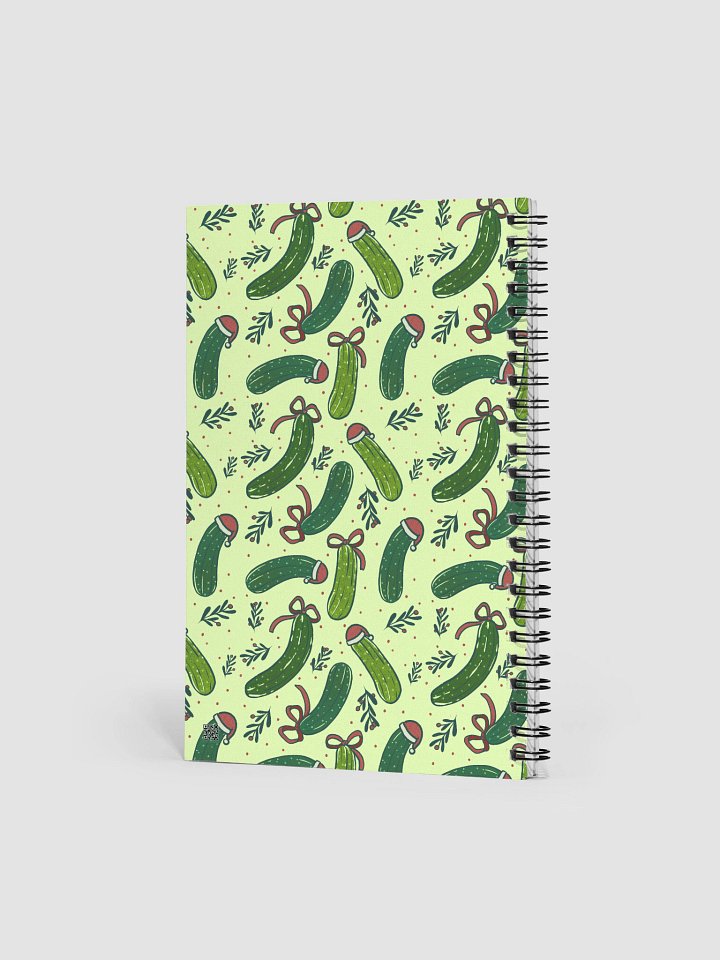 Christmas Pickles Patterned Notebook, Light Green product image (2)