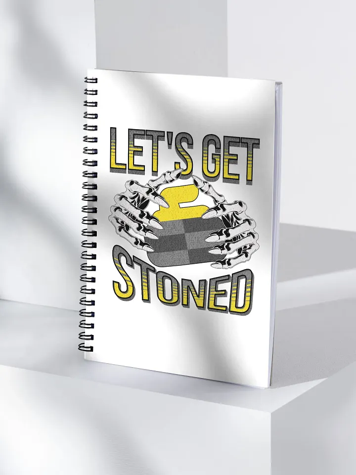 Lets Get Stoned Curling Ethereal Hands Spiral Notebook product image (1)