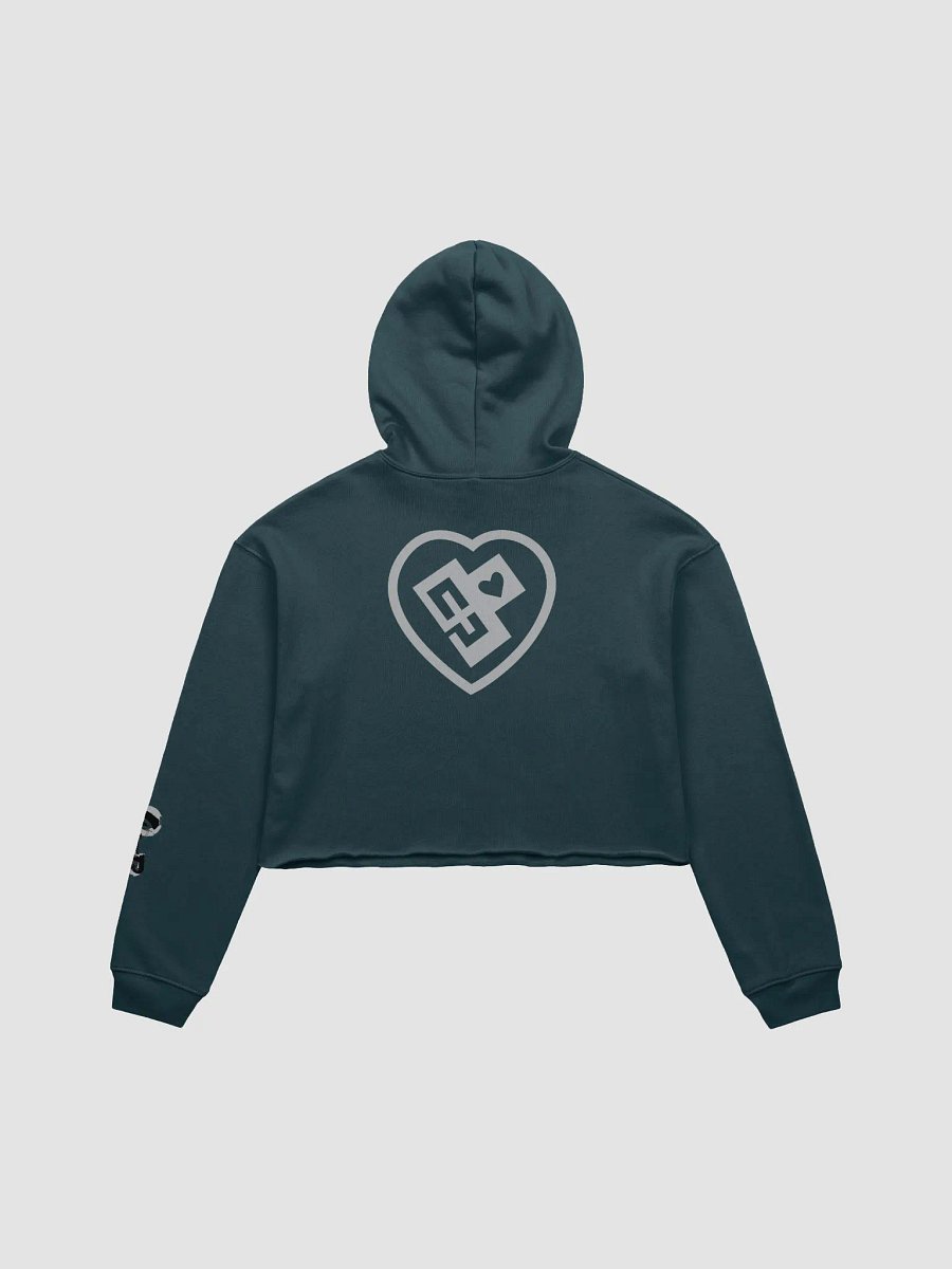 OptimusProcrastinus HeartChip in Heart Cropped Hoodie (Grey) product image (13)