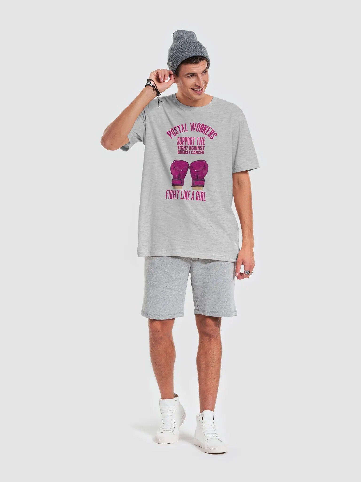 POSTAL WORKER BREAST CANCER SUPPORT THE FIGHT TEE product image (12)