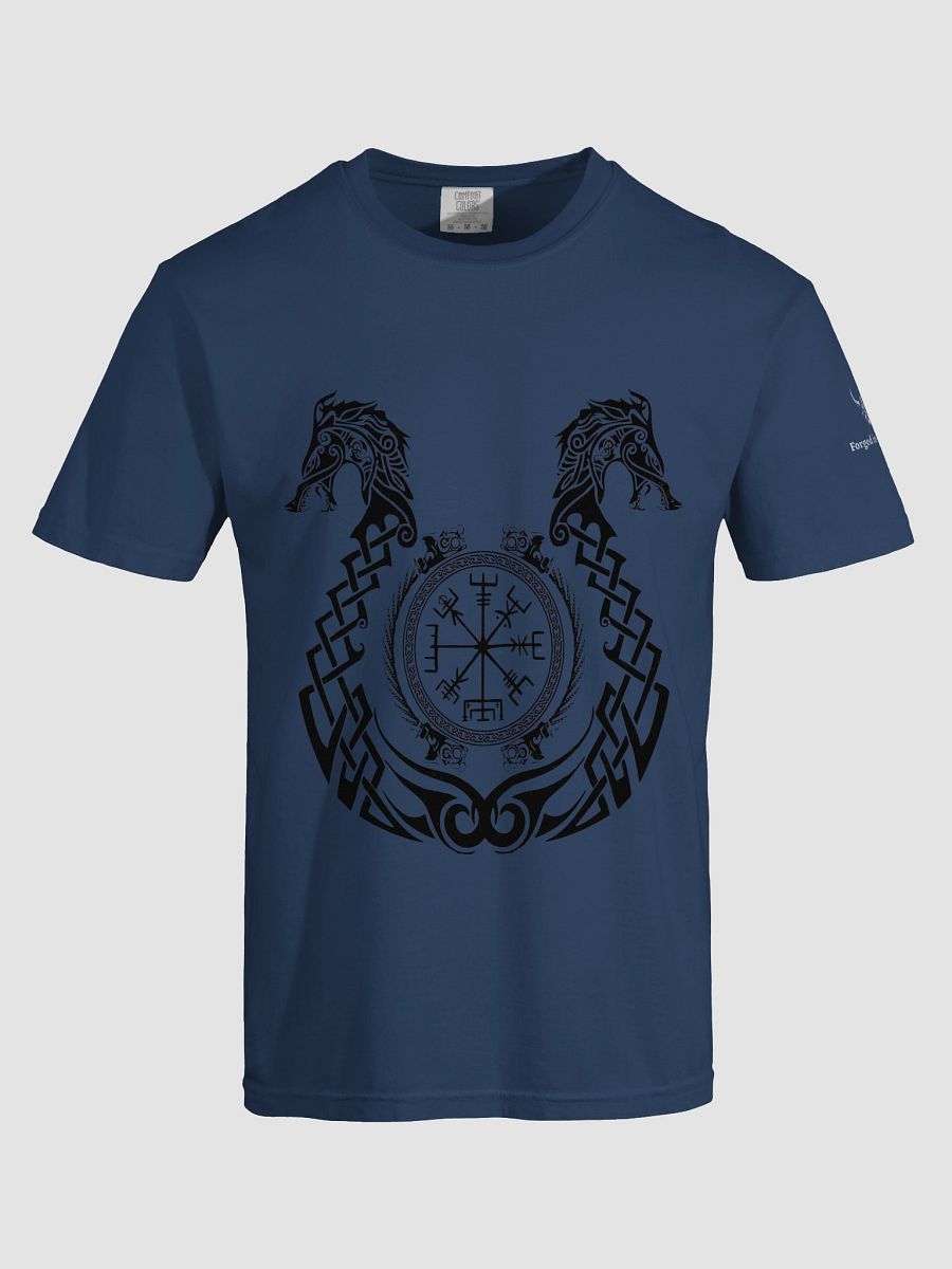 Forge Your Path – Forged In Valhalla Vegvísir Dragon T-Shirt product image (57)