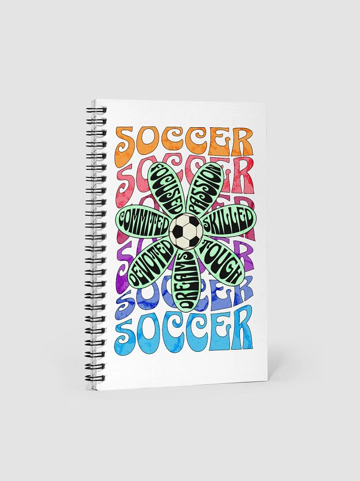 Flower Soccer Motivational Dreams Spiral Notebook product image (1)