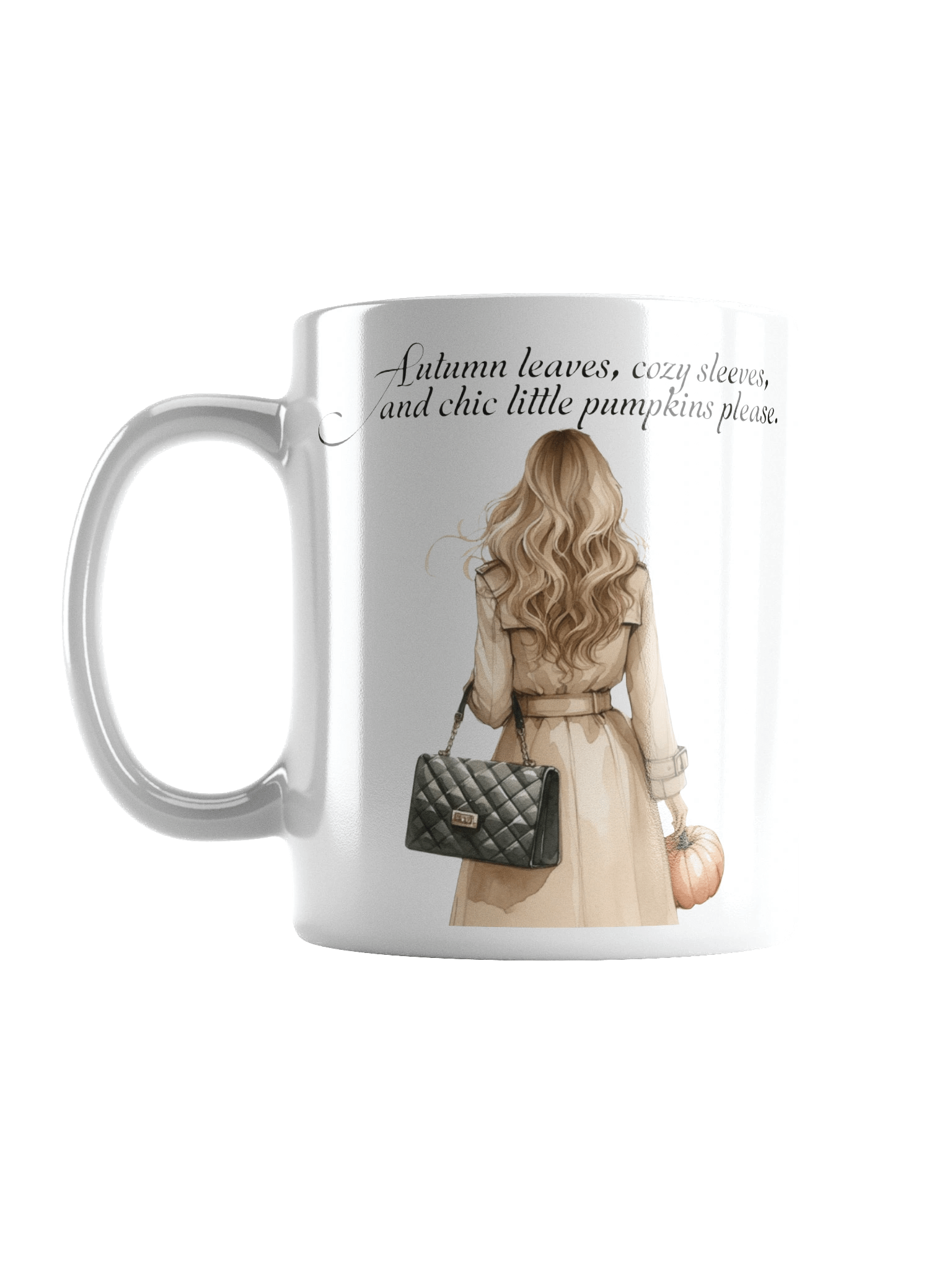 Chic Old Money Autumn Girl Mug 🍂👜🎃 product image (2)