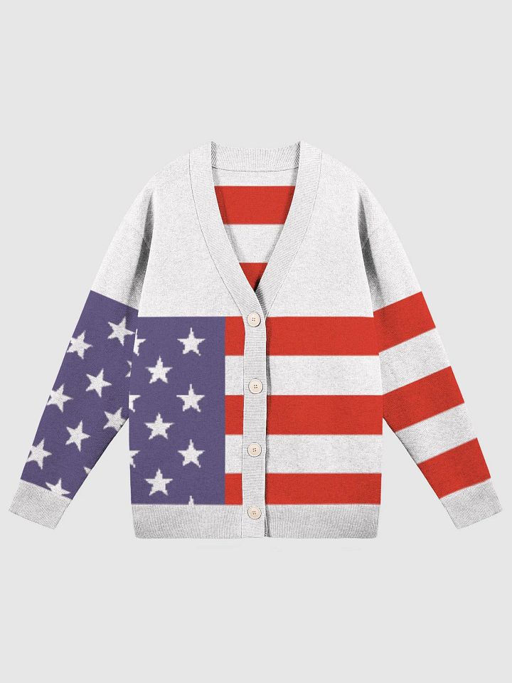 Stars and Stripes Jacquard Knit Cardigan product image (4)
