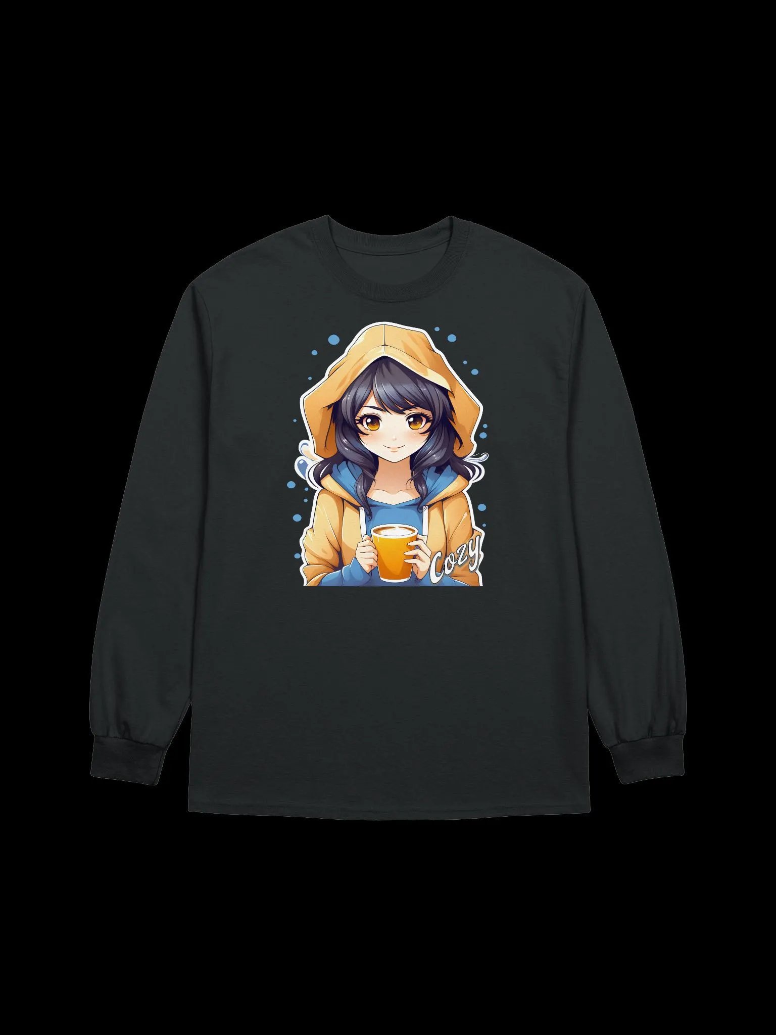 Cozy Kawaii Anime Girl v2 - Gildan Ultra Cotton Unisex Long Sleeve T-Shirt product image (2)