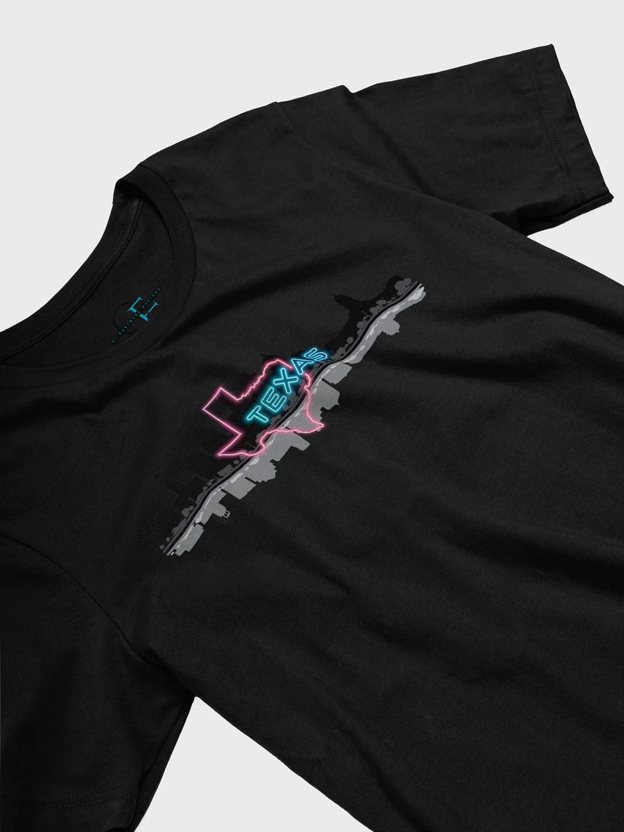 🌆 Austin Skyline Neon Texas T-Shirt | Bella+Canvas Unisex Tee | Retro Glow Texas Pride Shirt product image (3)
