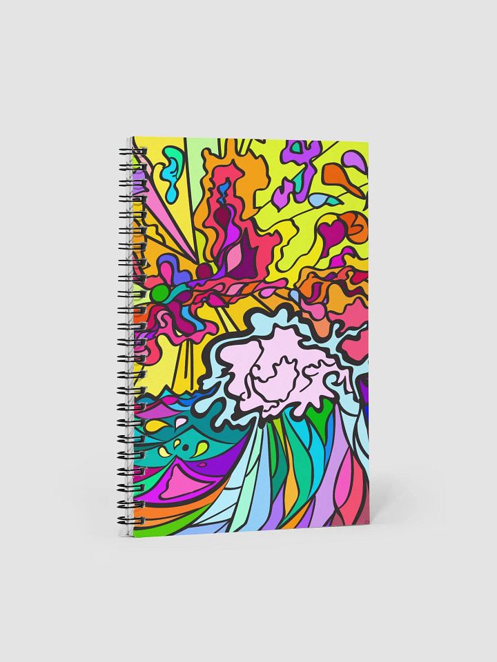 Vibrant Swirls Spiral Notebook – Wave at Sunset product image (1)