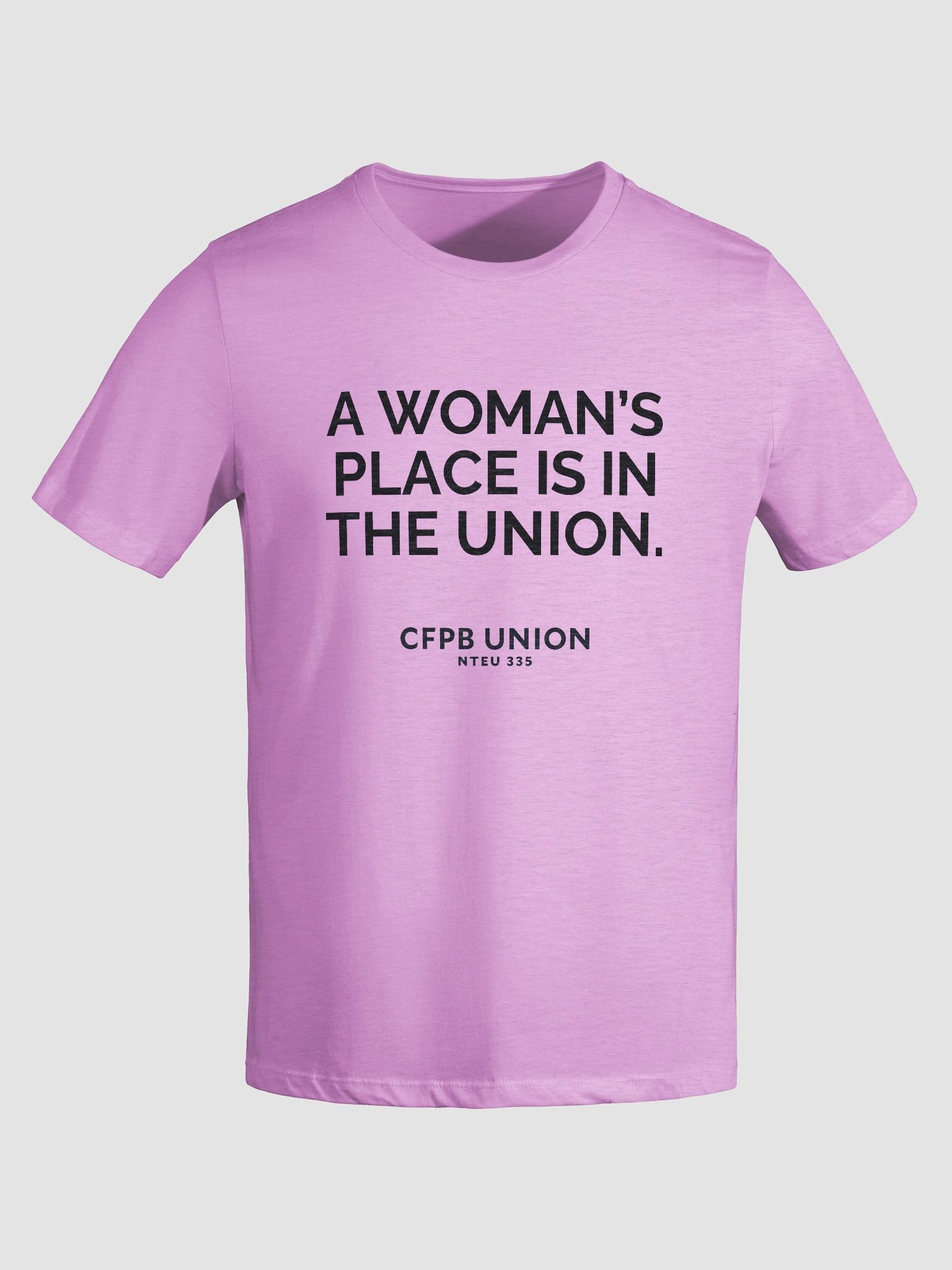 A Woman's Place Is In The Union Women's Cut T-Shirt (Black) product image (7)