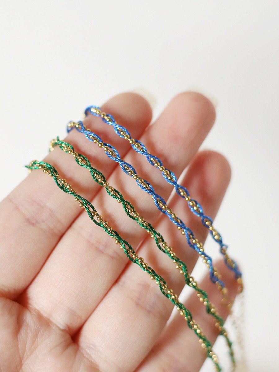 Colorful Rope and balls Bracelet | 18K Gold Plated product image (5)