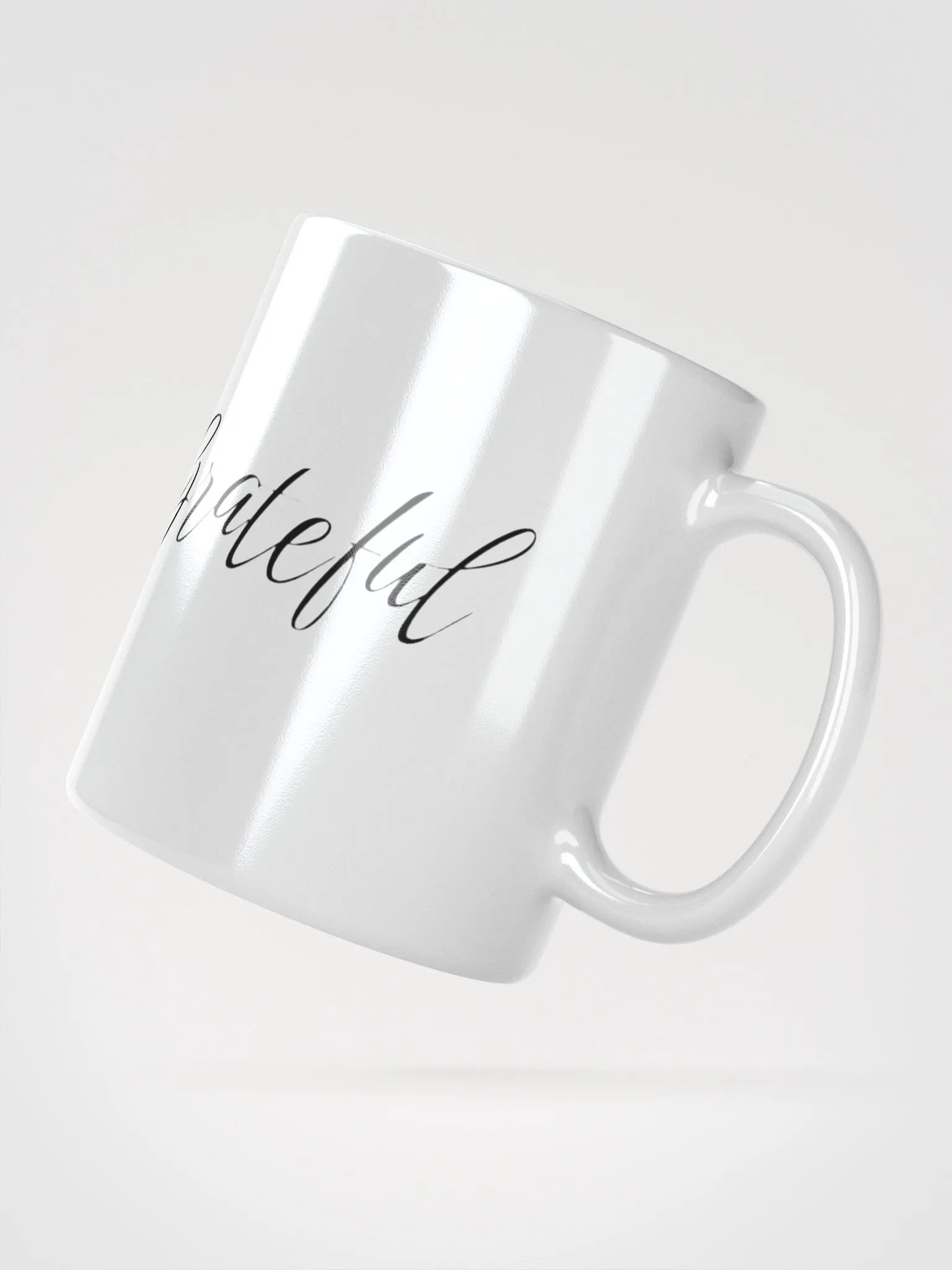 Grateful Vibes White Glossy Mug product image (3)