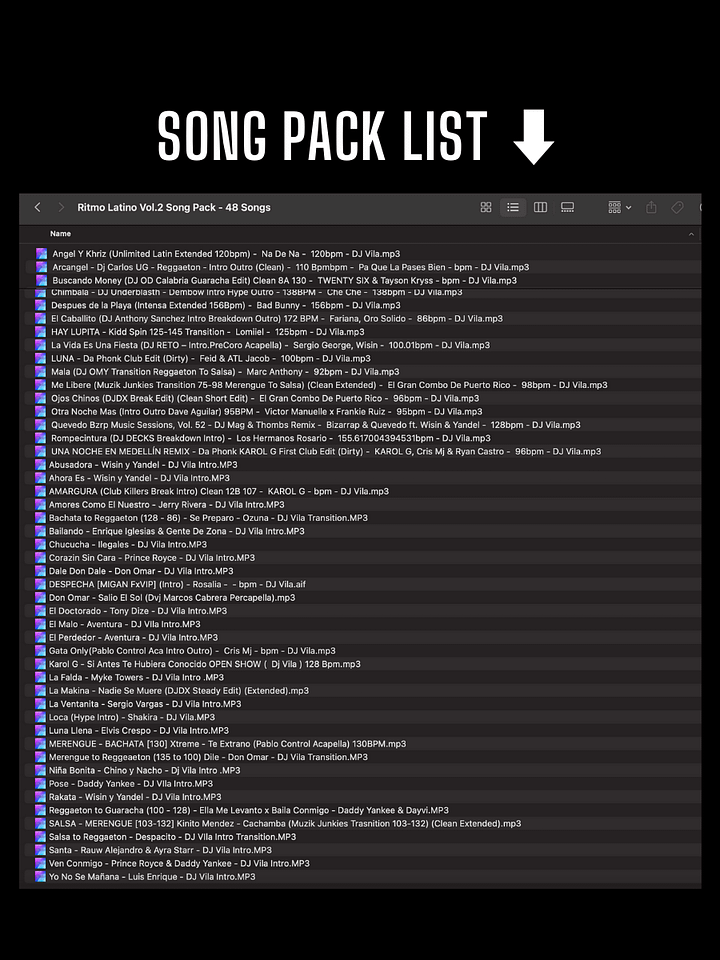 Ritmo Latino Mix (Vol.2) - Song Pack/Paquete de Canciones (48 Songs/Canciones) product image (2)