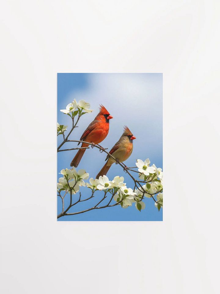 Dogwood Dreamscape: The Cardinal Courtship Poster product image (9)