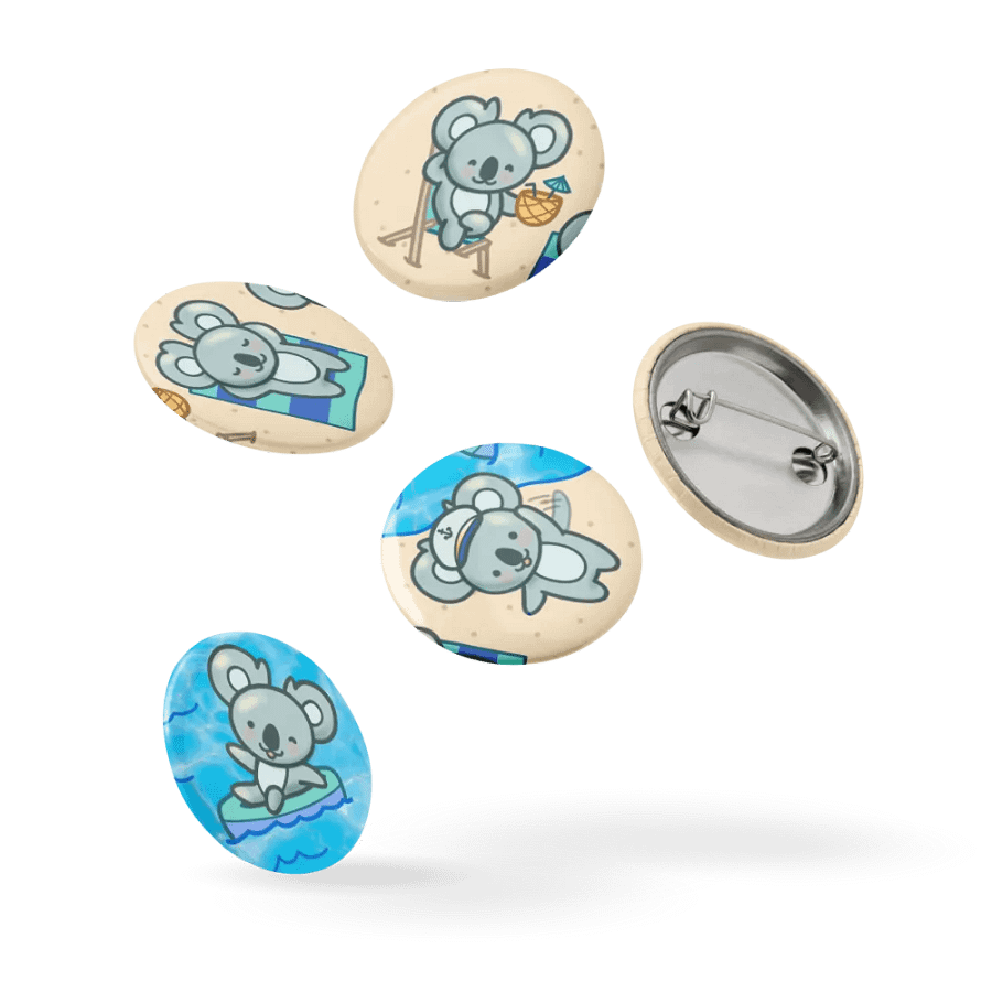Eat Sleep Cruise Repeat! Beach Koala Pin Set product image (6)