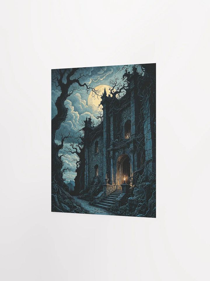Gothic Moonlit Manor Poster product image (10)