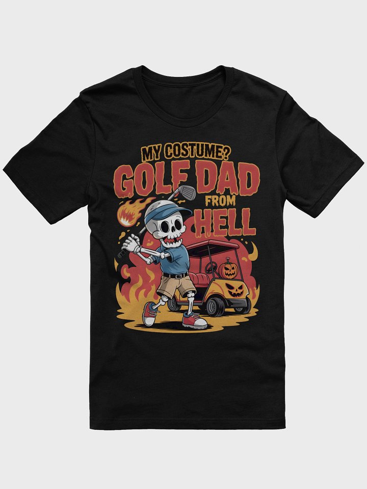 Fiery Golf Dad Skeleton T-Shirt product image (2)
