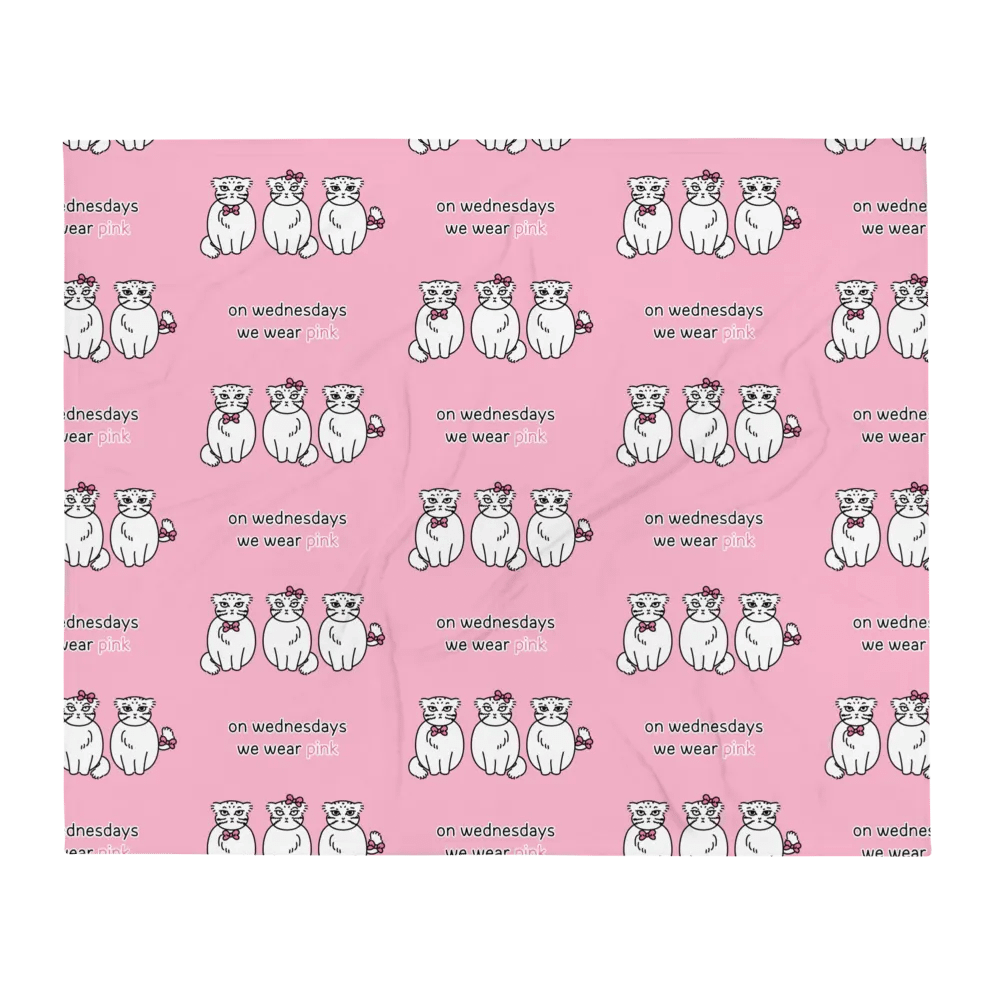 Pink Wednesdays Manul Pink Ver. - Throw Blanket product image (2)