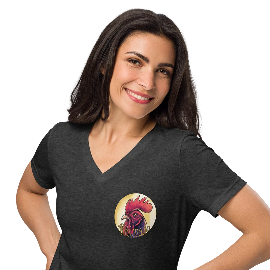 Back Print V-Neck women's cock aficionado T-shirt product image (47)