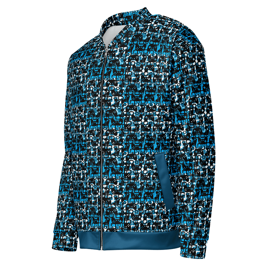 Story Lover Unisex Bomber Jacket (Blue and Black) product image (4)