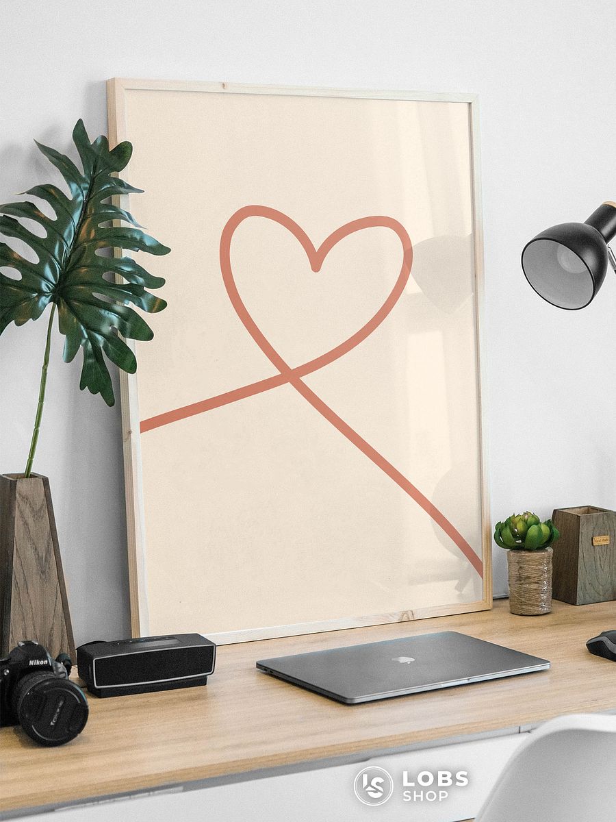 Heart Lines Minimalist Wall Art – Stylish Wall Decor for a Chic Aesthetic | Perfect Gift for Art Lovers product image (5)