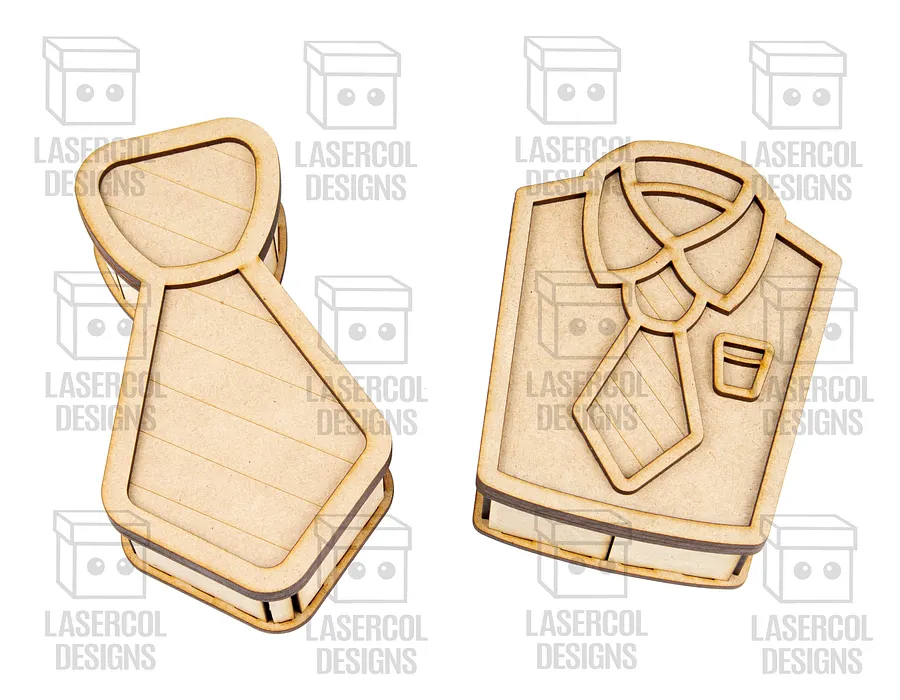 Shirt and Tie Father's Day Gift Boxes (3 Sizes) - Laser Cut Files product image (2)