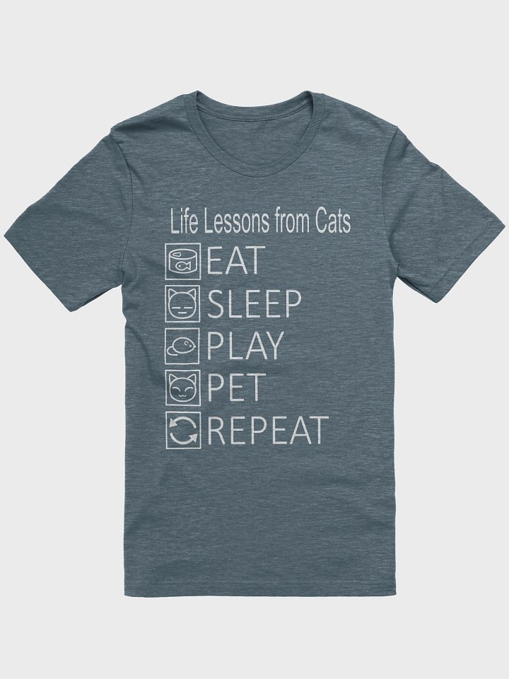 Life Lessons from Cats (White Print) - Unisex Adult Super Soft Lightweight T-shirt product image (1)