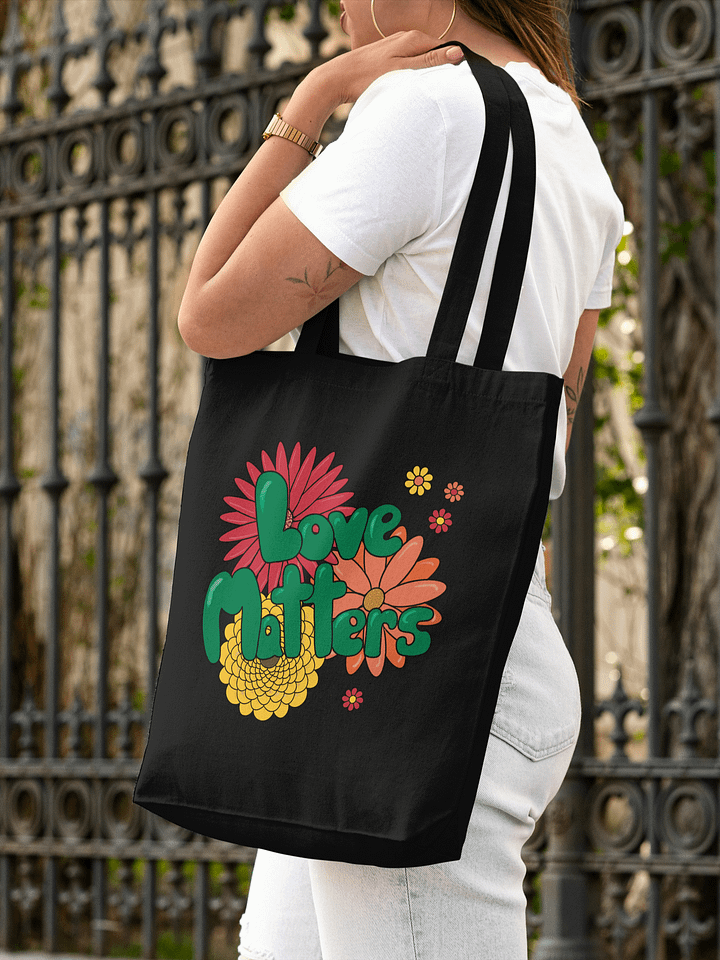 Love Matters Floral Tote Bag product image (2)