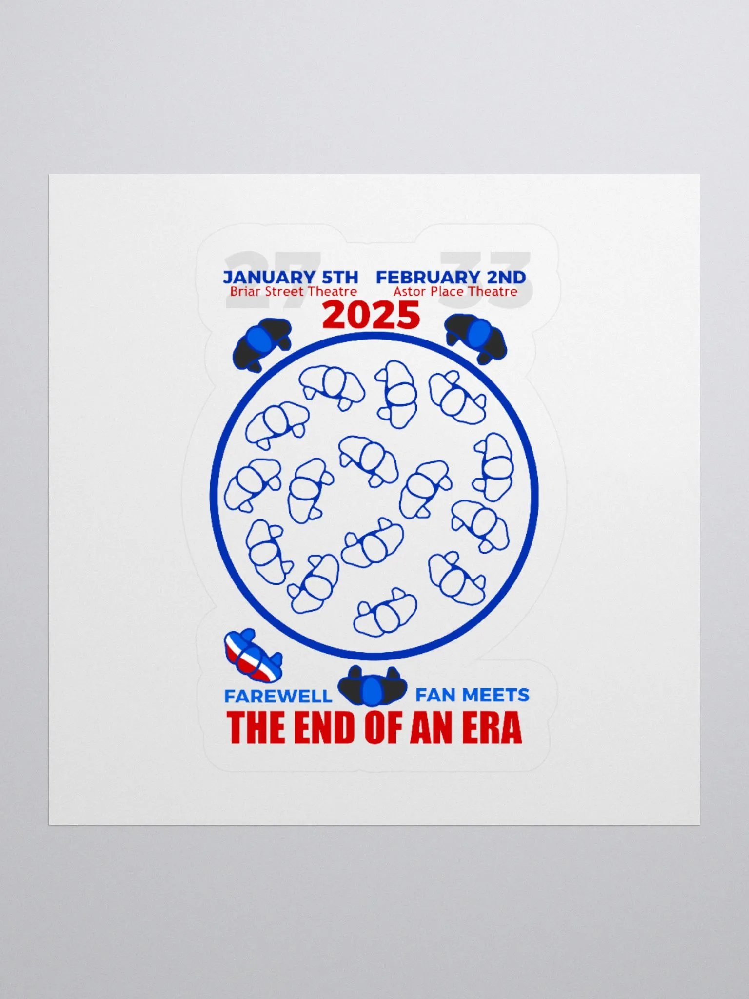 Blue Man Group's Farewell to An Era Fan Kiss Cut Sticker product image (1)