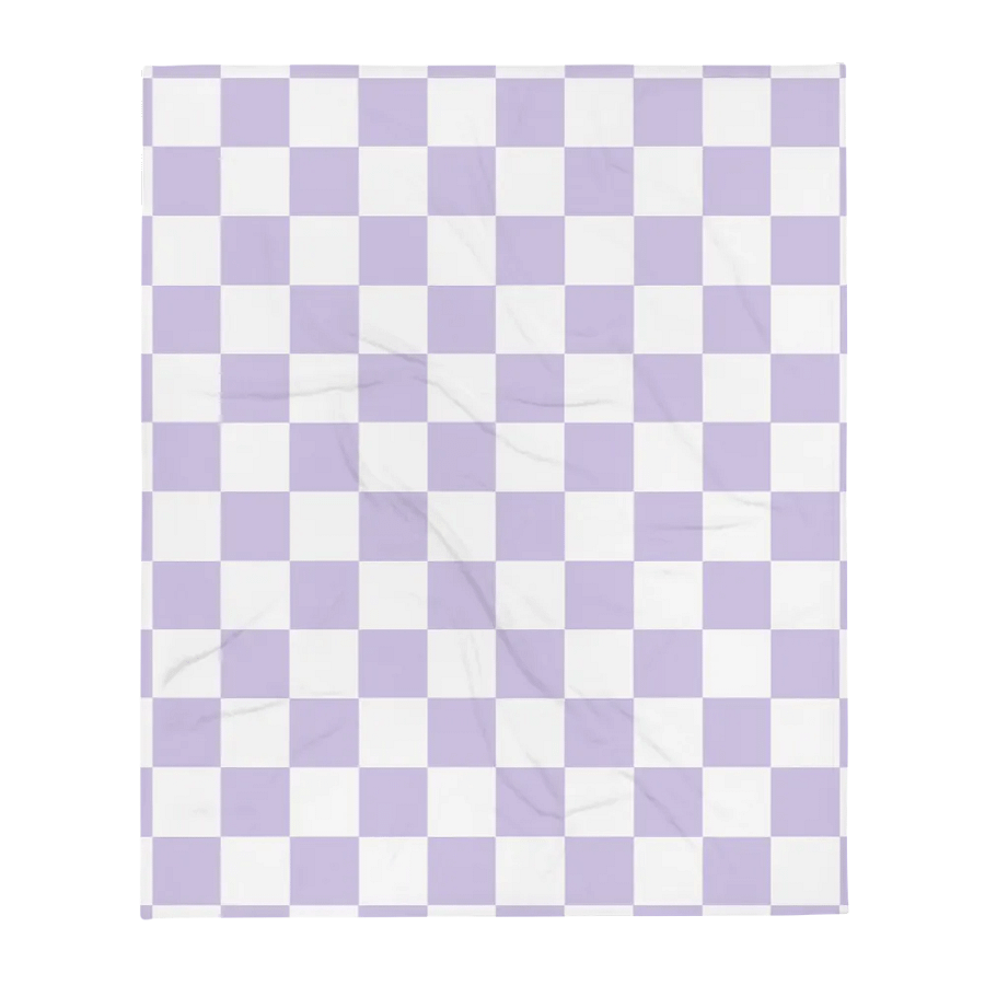 Squares White and Lilac/Throw Blanket by Allcolor product image (1)
