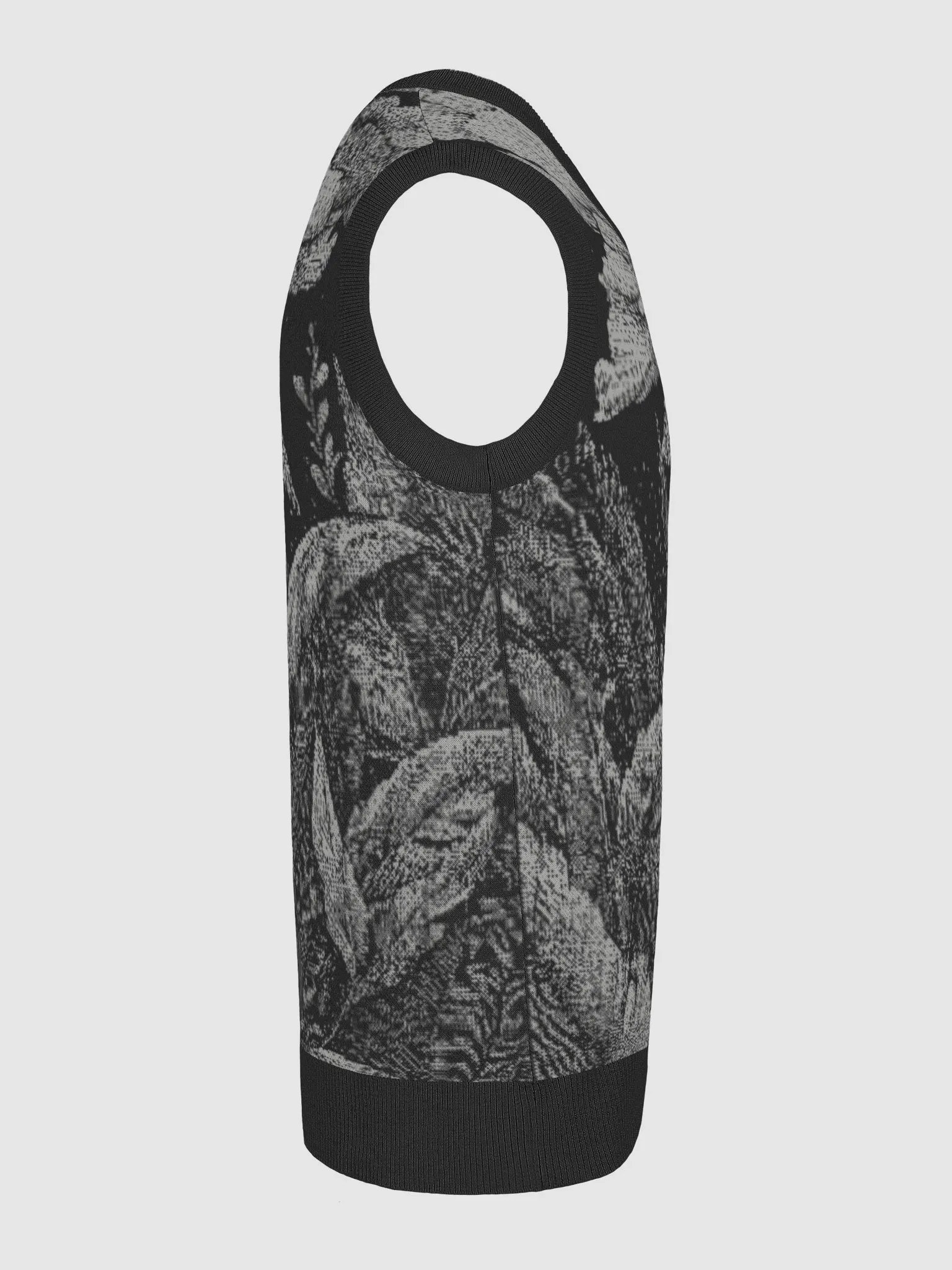 Noir Jungle Knitted V-Neck Vest product image (23)