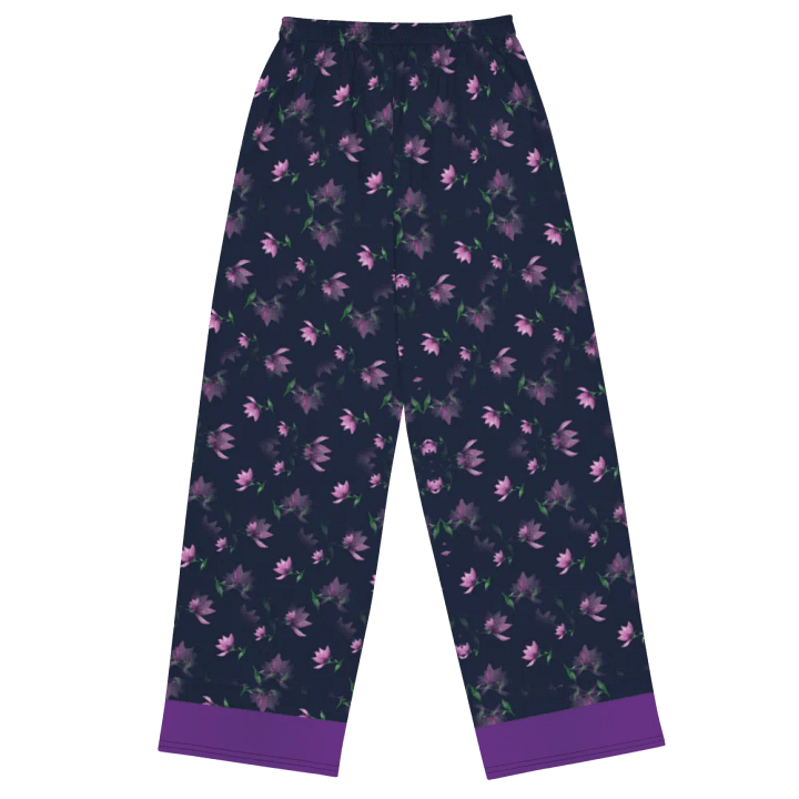 Lavender floral whisper unisex Wide-Leg Pants product image (2)