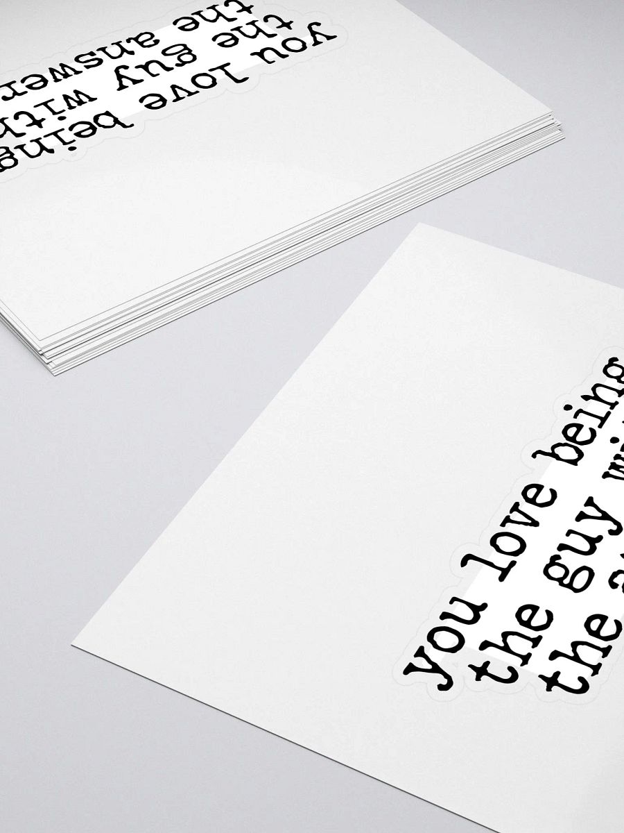 Guy With the Answers Buddie Quote Sticker product image (4)
