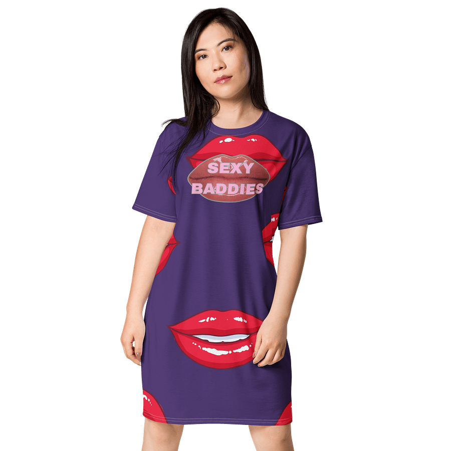 Glossy SexyBaddies Lips All-Over T-Shirt Dress Women product image (1)