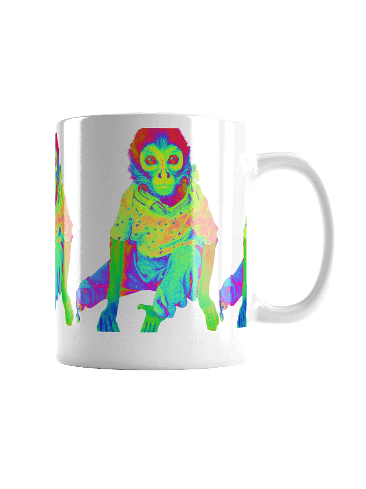Taza Psicodélica Mono Blanco Brillante product image (1)