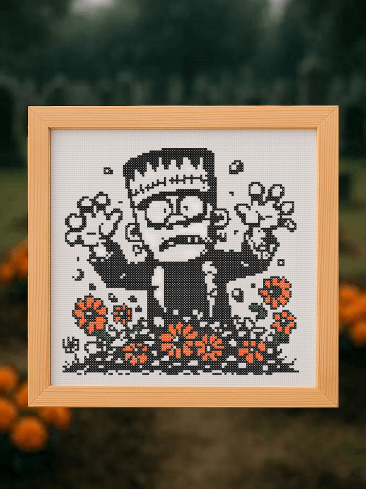 Frankenstein Rising Cross Stitch Pattern product image (1)