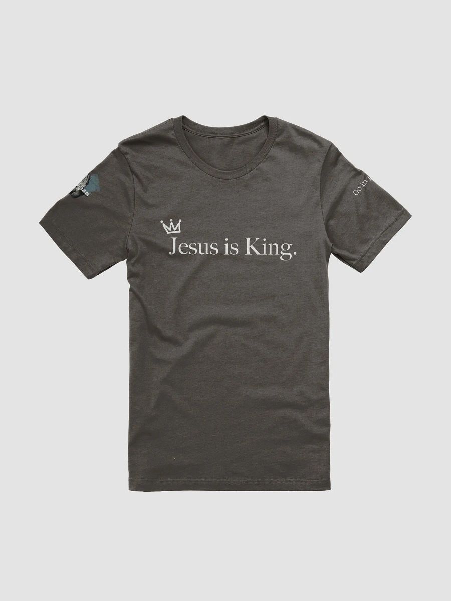 Soft unisex Jesus is King Tshirt White Text product image (2)