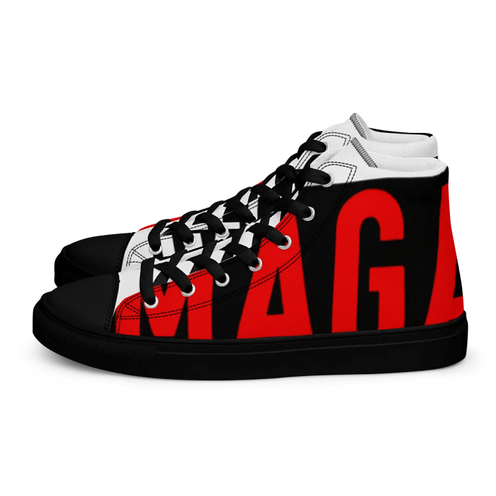 “MAGA, I Feel Like a Woman” Graphic High-Top Sneakers – Parody Whitney Official Merch product image (1)