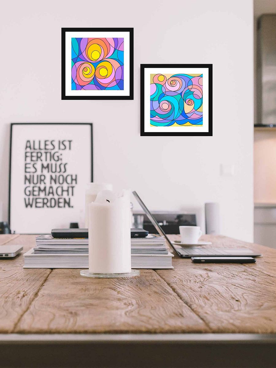 Vibrant Spiral Symphony Poster - Abstract Square No. 1 product image (21)