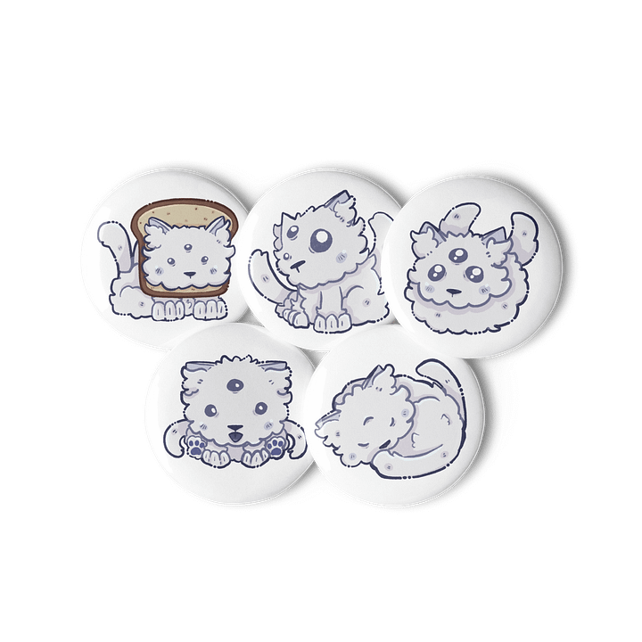 Noodle Button Pins (2.25") product image (1)