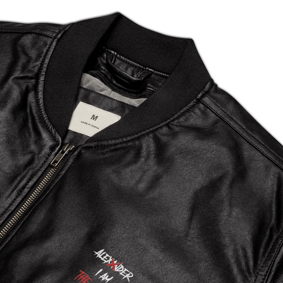 I am The Great Faux Leather Bomber Jacket product image (12)