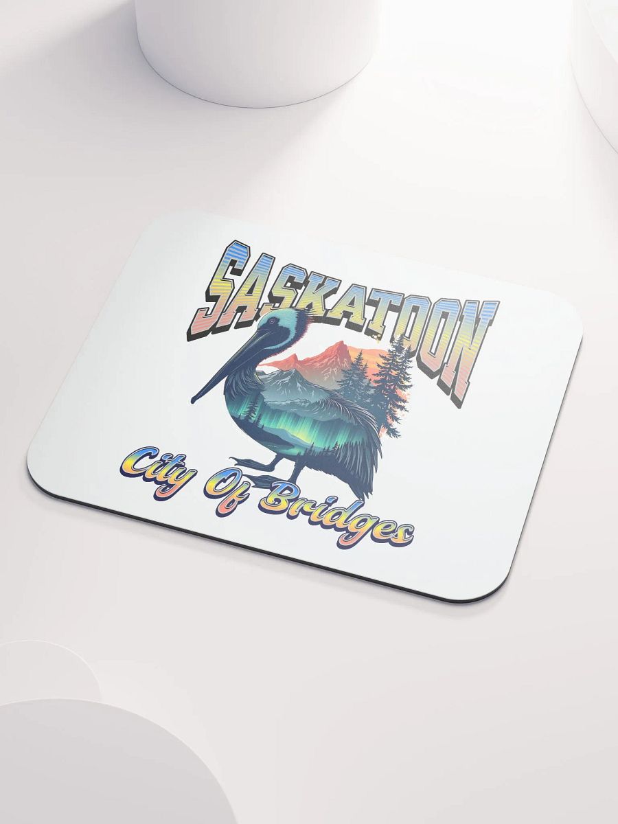 Saskatoon City Of Bridges Pelican Aurora Borealis Mouse Pad product image (3)