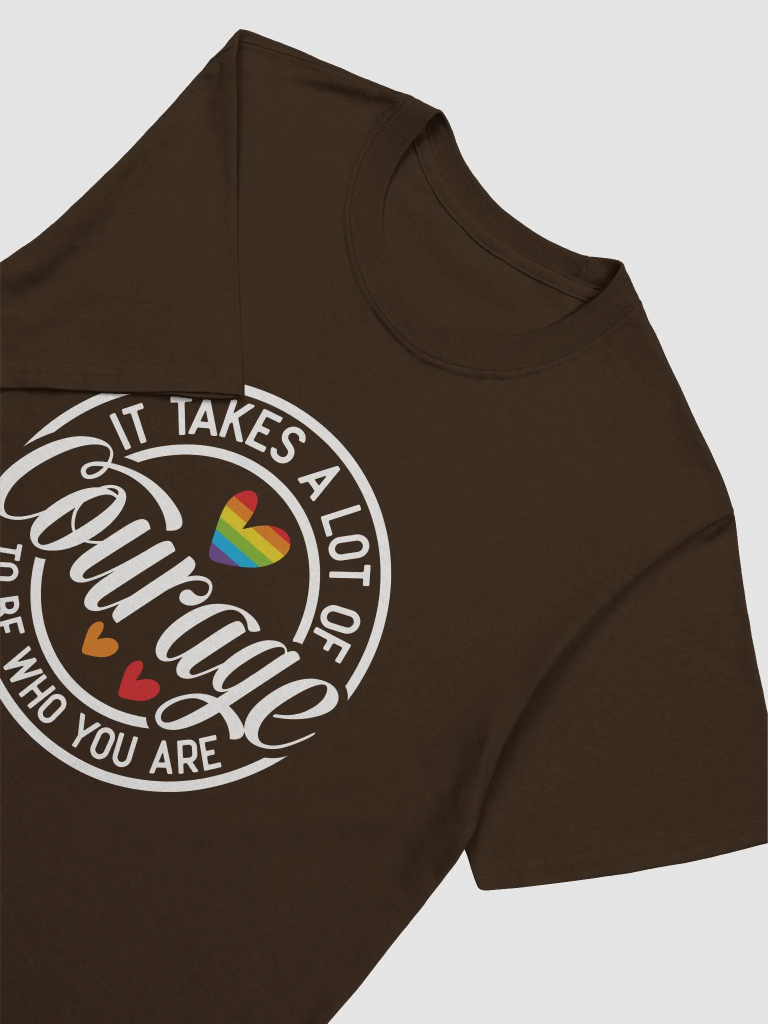 Courage Heart Circle Logo T-Shirt product image (68)