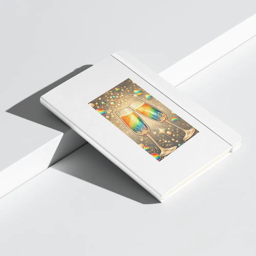Rainbow Champagne Celebration Journal / Guestbook - WHITE product image (9)