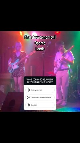 Tour is the friends we made along the way

Come have sweaty fun with us and bloody amazing support lineup from @slowlorisuk a...
