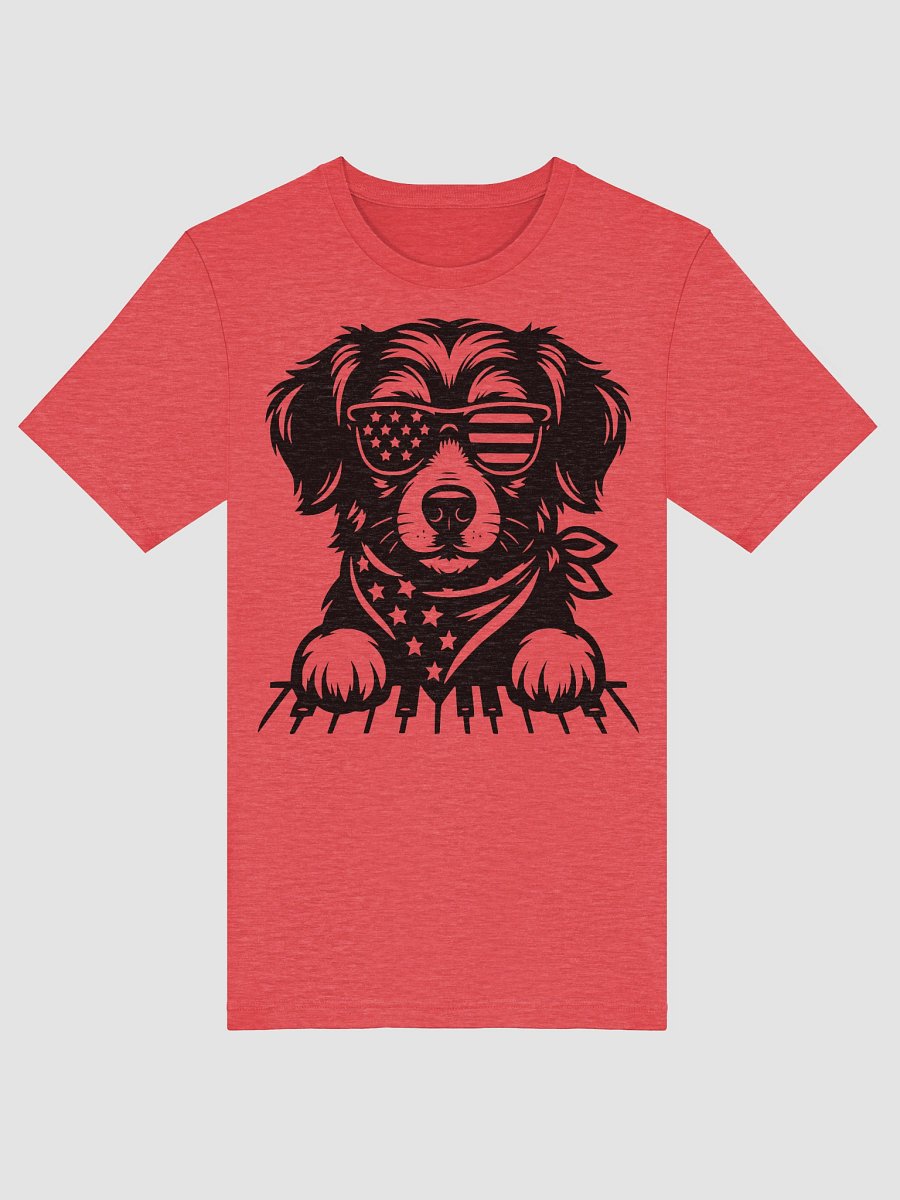 Patriotic Piano Pup in Bandana | Border Collie T-Shirt product image (5)