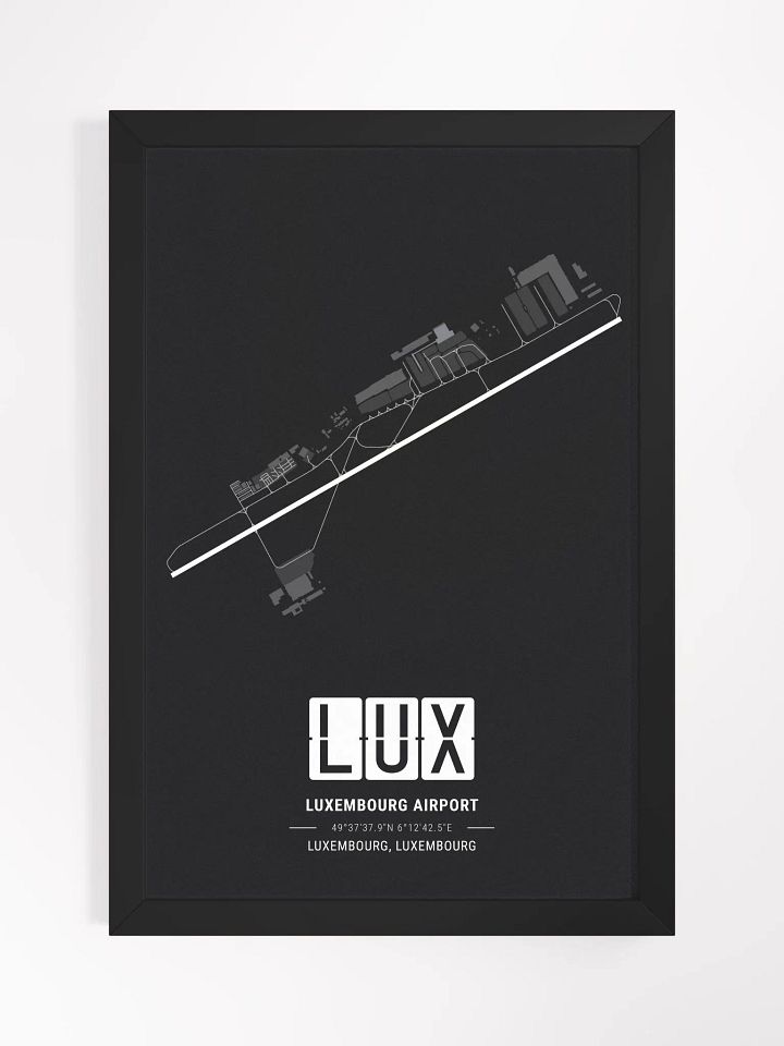 Framed Airport LUX Premium Map On Matt Paper product image (1)