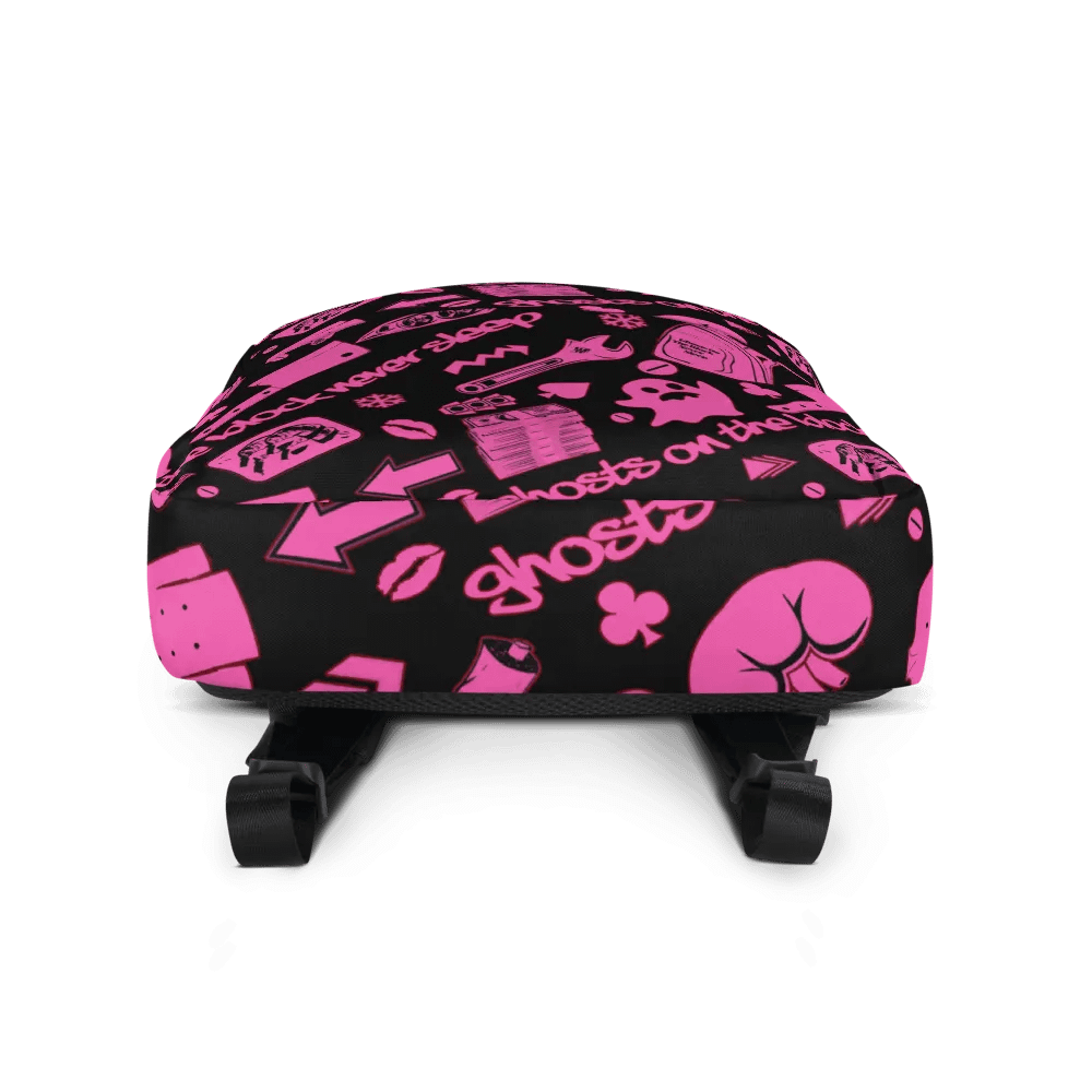 A8M - Ghosts On The Block Never Sleep Bookbag (Pink November) product image (2)